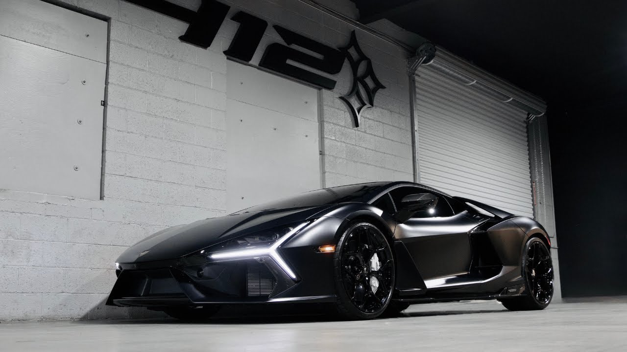 Fi EXHAUSTS non-valve muffler and catless downpipes for Lamborghini Revuelto. Ceramic coating has been applied to both exhaust parts helps maintain cooler engine bay temps, improves thermal efficiency and longevity.
