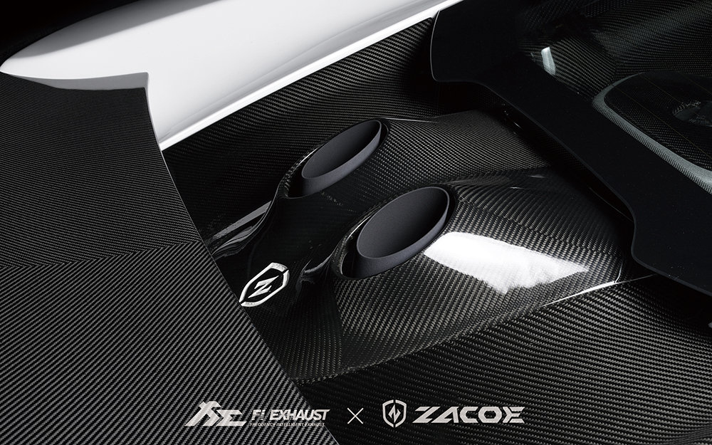 ZACOE特制排气出口碳纤维护罩。